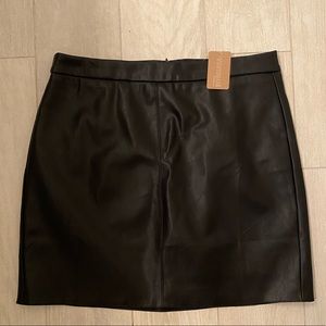 Black Faux Leather Skirt